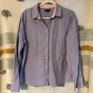 Lands End Striped Button Down - Womens 16